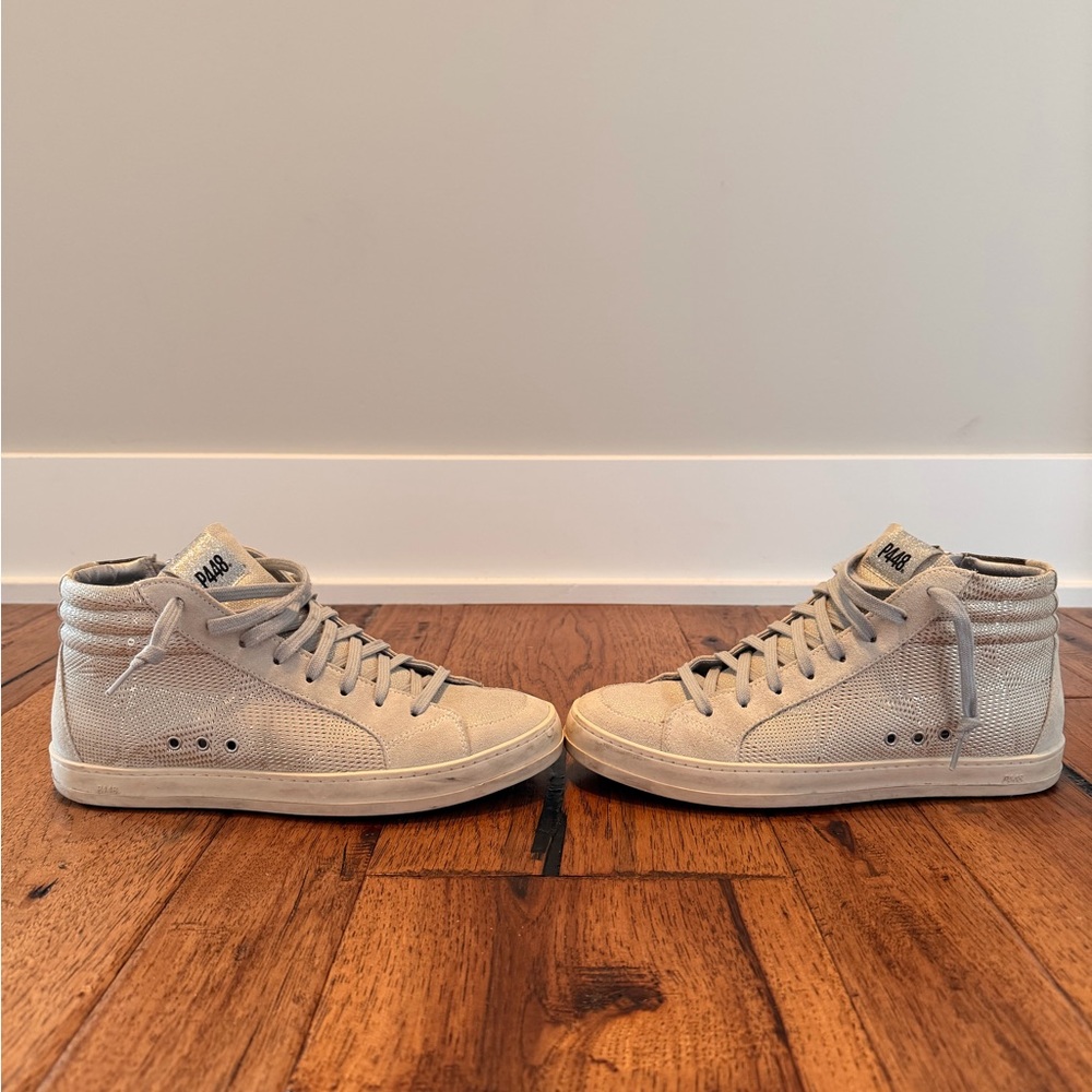 P448 Women's Sneakers - Cream & Brown - Picture 5 of 9
